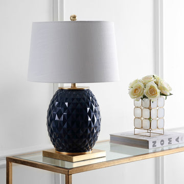 Diamond 25.5" LED Glass/Metal Table Lamp - JONATHAN Y